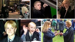 Funny Draco Malfoy moments  BEHIND THE SCENES [upl. by Eicyak]