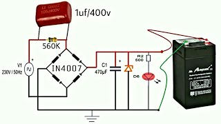 Transformerless 230V to 5V DC with 4v Battery Charger [upl. by Aiet]