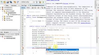 java program to compare two strings lexicographically [upl. by Joye]