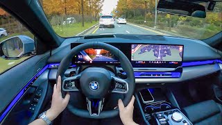 The All New 2024 BMW 530i xDrive M Sport POV Test Drive [upl. by Ecyal]