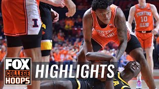 Iowa Hawkeyes vs No 12 Illinois Fighting Illini Highlights  CBB on FOX [upl. by Ehrlich904]