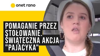 Nietypowa akcja quotPajacykaquot Ty się stołujesz inni otrzymują pomoc [upl. by Eidorb]