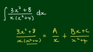 Integral 3x28x34x by Partial Fraction Decomposition [upl. by Llenyt]