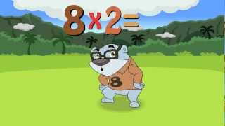 8 TIMES TABLE MULTIPLICATION SONG WITH NUMBEAR 8 JERRY [upl. by Akiwak]