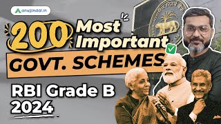 Govt Schemes For RBI Grade B 2024  Most Important Government Schemes 2024 RBI Current Affairs 2024 [upl. by Dolora]