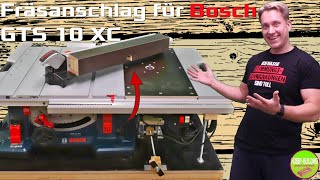 Ganz einfach Fräsanschlag mit Absaugung für die Bosch GTS 10 XC  Router Fence [upl. by Akenihs]