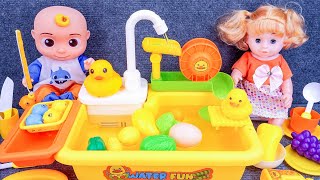 🌟Toy ASMR🌟 Unboxing Kitchen Sink Playset Kitchen Cooking Set Toys  Satisfying Toy Unboxing ASMR [upl. by Rednal]