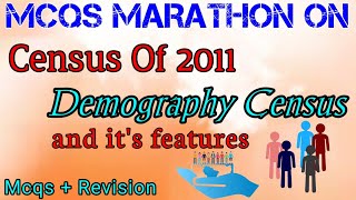 MCQS ON DEMOGRAPHY CENSUS AND ITS FEATURES  DEMOGRAPHY PYQS  JKSSB SUPERVISOR  PATWARI EXAM [upl. by Krenek]