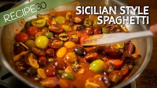 Sicilian Style Spaghetti  Simple 20 minute meal [upl. by Clapper]