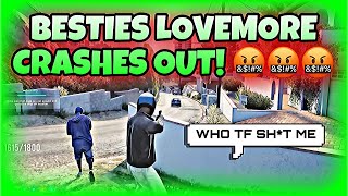 Besties Lovemore Crashes Out During Boost  NoPixel GTA RP  NoPixel Clips [upl. by Koch]