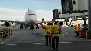 Marshalling in an A380 [upl. by Jedlicka334]