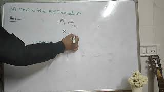 BET equation  part 3 derivation [upl. by Imoyaba]