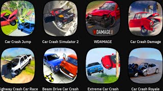 Car Crash Jump Car Crash Simulator 2 WDAMAGE Car Crash Damage Highway Crash Car Race [upl. by Taka]