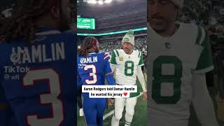 Aaron Rodger’s told damar Hamlin he wanted his jersey nfl shorts [upl. by Mikael]