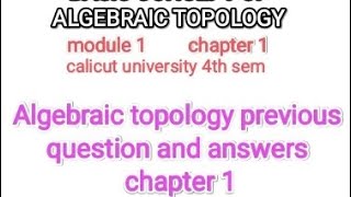 algebraic topology previous question and answers chapter 11 [upl. by Idnal975]