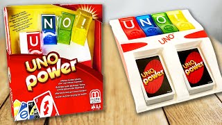 UNO POWER  Spielregeln TV Spielanleitung Deutsch  MATTEL GAMES Uno Power Grab Karten [upl. by Retsof]