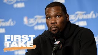 Kevin Durant Proved Nothing In Game 1 Of NBA Finals Against Cavaliers  First Take  June 2 2017 [upl. by Enytsuj]