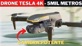 Drone Tesla 8K Profissional 4K HD  ATINGE 5MIL METROS DE DISTÂNCIA E EVITA OBSTÁCULOS [upl. by Wexler421]