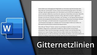 Word Gitternetzlinien ausblenden  Word Gitternetzlinien anzeigen ✅ Tutorial [upl. by Ahsinrev]