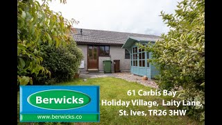 61 Carbis Bay Holiday Village Laity Lane Carbis Bay St Ives TR26 3HW [upl. by Ehtylb]