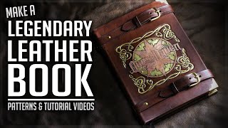 Making an Epic Leather Book for QuestHaven  Learn How to Make a Book [upl. by Itsrik381]