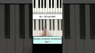 Escalas menores armónicas con bemoles clasesdepiano pianoparaprincipiantes pianotutorial [upl. by Gant]