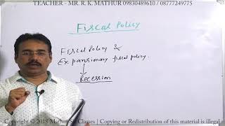 Expansionary fiscal policy  Fiscal Policy  Mathur Sir Classes [upl. by Nahtaneoj84]