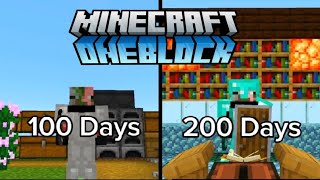 I Spent 200 Days on ONE BLOCK in Minecraft And Heres What Happened [upl. by Kcered]