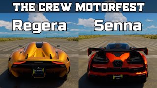 The Crew Motorfest  Koenigsegg Regera vs McLaren Senna  Drag Race [upl. by Namia483]