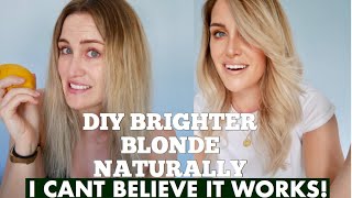 DIY HOW TO LIGHTEN HAIR NATURALLY WITH NO BLEACH [upl. by Loats233]