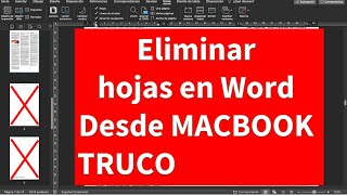 Como eliminar páginas de Word desde Macbook M1 [upl. by Gomar]