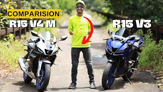 YAMAHA R15 V4 Vs R15 V3 COMPARISION  EXHAUST SOUND  KOCHIMACHAN  MALAYALAM [upl. by Harp]