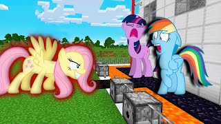 My Little Pony vs Angel Evil Fluttershy in Minecraft [upl. by Stearn]