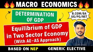 GDP Equilibrium in Two Sector Economy  ADAS Approach  Short Run  GDP Determination [upl. by Orban]