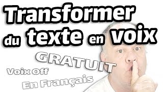 Changer du texte en audio gratuitement avec TTS Maker [upl. by Nylaras]