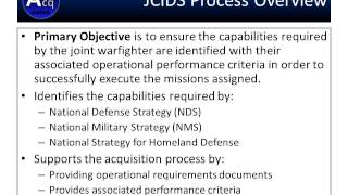 DoD JCIDS Process Overview [upl. by Charmion]