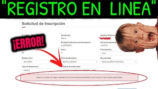 ✅ ¿CÓMO hacer CORRECTAMENTE Registro en linea al Sistema Educativo Militar ¡NO cometas ERRORES 😱 [upl. by Elfstan]