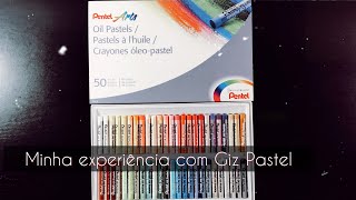 Review do Giz Pastel Oleoso Pentel  50 cores [upl. by Yralam26]