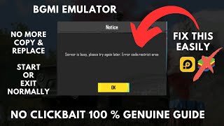 How to play BGMI 28 in Emulator  Fix server busy restricted area in LD Player bgmi emulator [upl. by Oderf64]