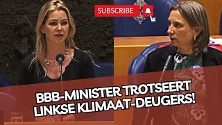 BBBminister Wiersma TROTSEERT linkse deugers tijdens eerste debat [upl. by Ayifa]