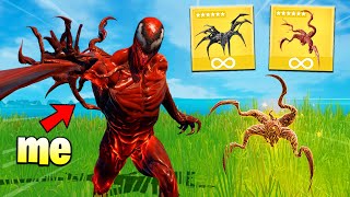 Fortnite except i only use CARNAGE MYTHIC overpowered [upl. by Aiykan157]