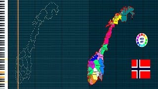 Musical map of Norway  midi art drawing [upl. by Tram107]