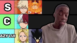 LES PIRES PERSOS DE MY HERO ACADEMIA  Tier list MHA [upl. by Audry823]