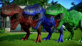 🌏 Jurassic World Evolution  Tyrannosaurus Rex Vs Ankylosaurus Breakout and Fight [upl. by Agle124]