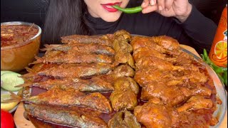 ASMR SPICY FISH CURRYSPICY LIVER CURRYCHICKEN LEGPIECE CURRY EATING SHOW [upl. by Julianne]