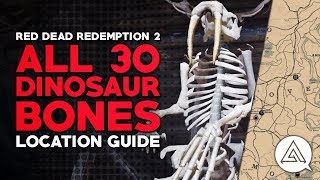 Red Dead Redemption 2  All 30 Dinosaur Bones Location Guide amp Reward [upl. by Anileva]