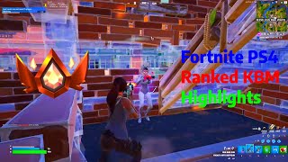 Fortnite 60 FPS  PS4 KBM Ranked Highlights [upl. by Yeslek]