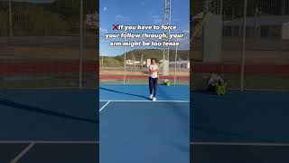 Common forehand problem🎾 tennis tenniscoach tennisplayer forehand tennistips tennislife [upl. by Daas]