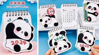 DIY Paper Calendar 2024  How to make paper calendar at home  DIY paper crafts for school project [upl. by Mahsih]