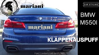 BMW m550i G30 I Klappenauspuff Sound by mariani Tuning [upl. by Cl35]